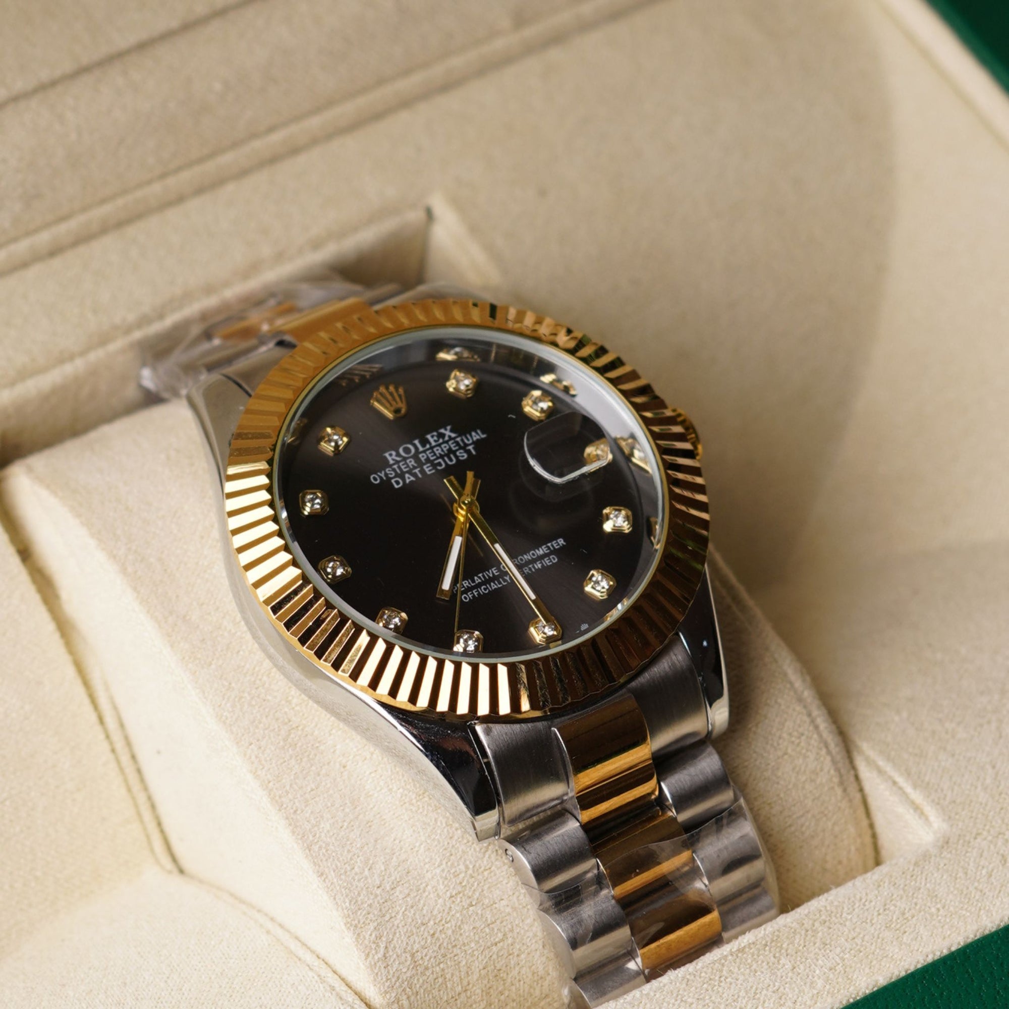 RLX Date Just Black Dial