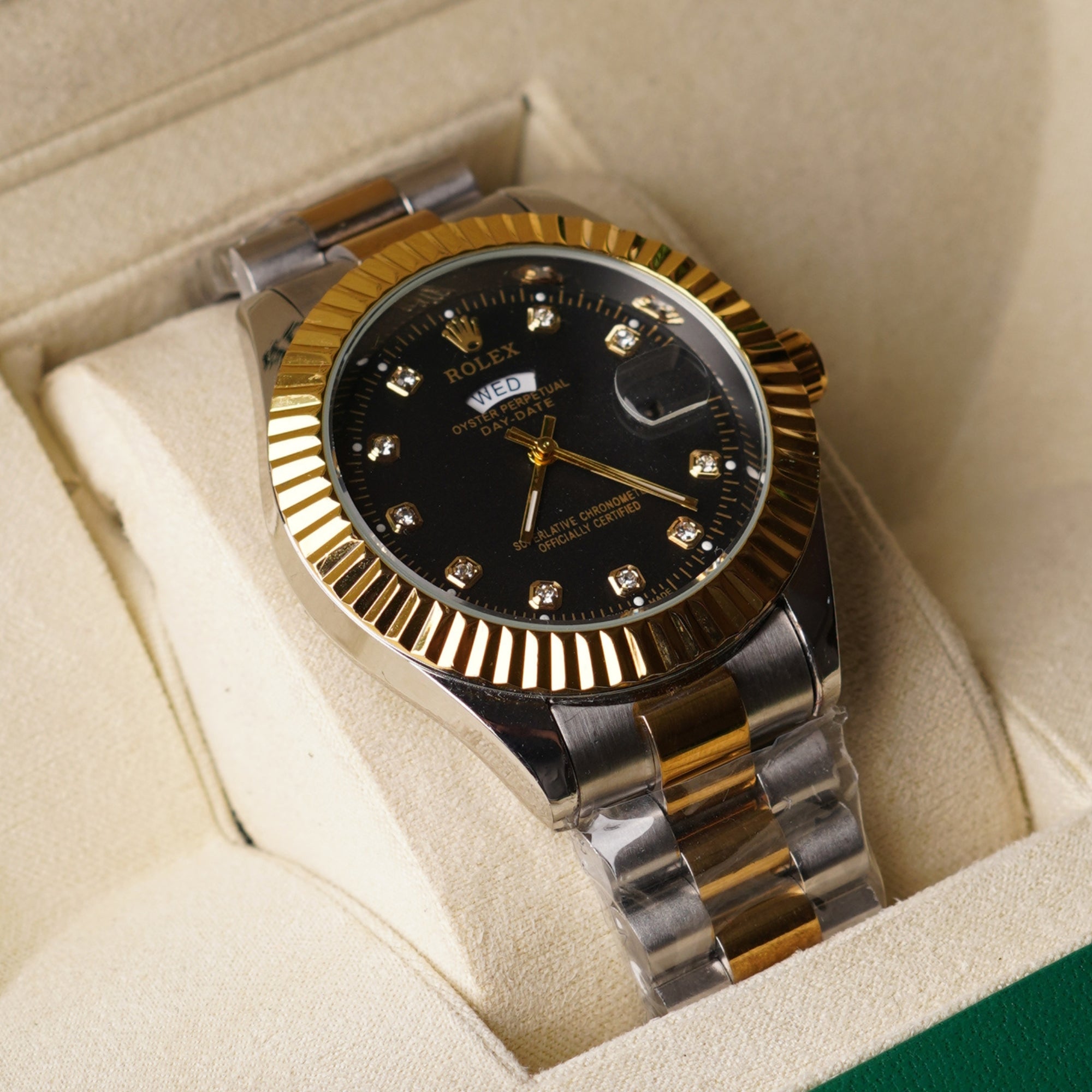 RLX Date and Day - Gold Black Dial