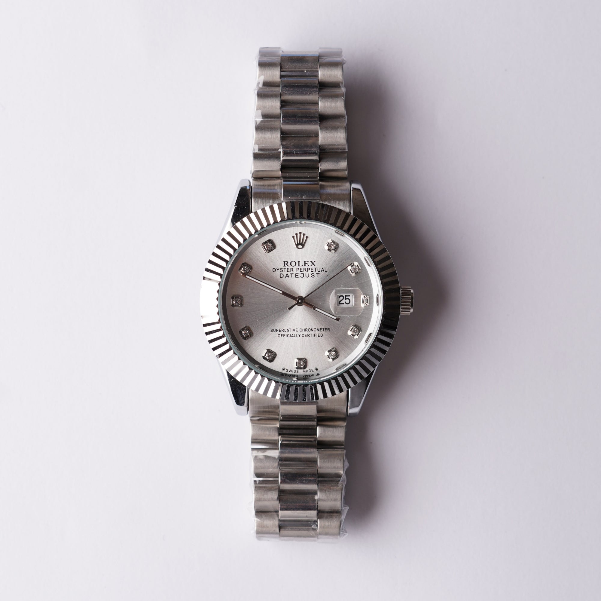 RLX Date Just White Dial