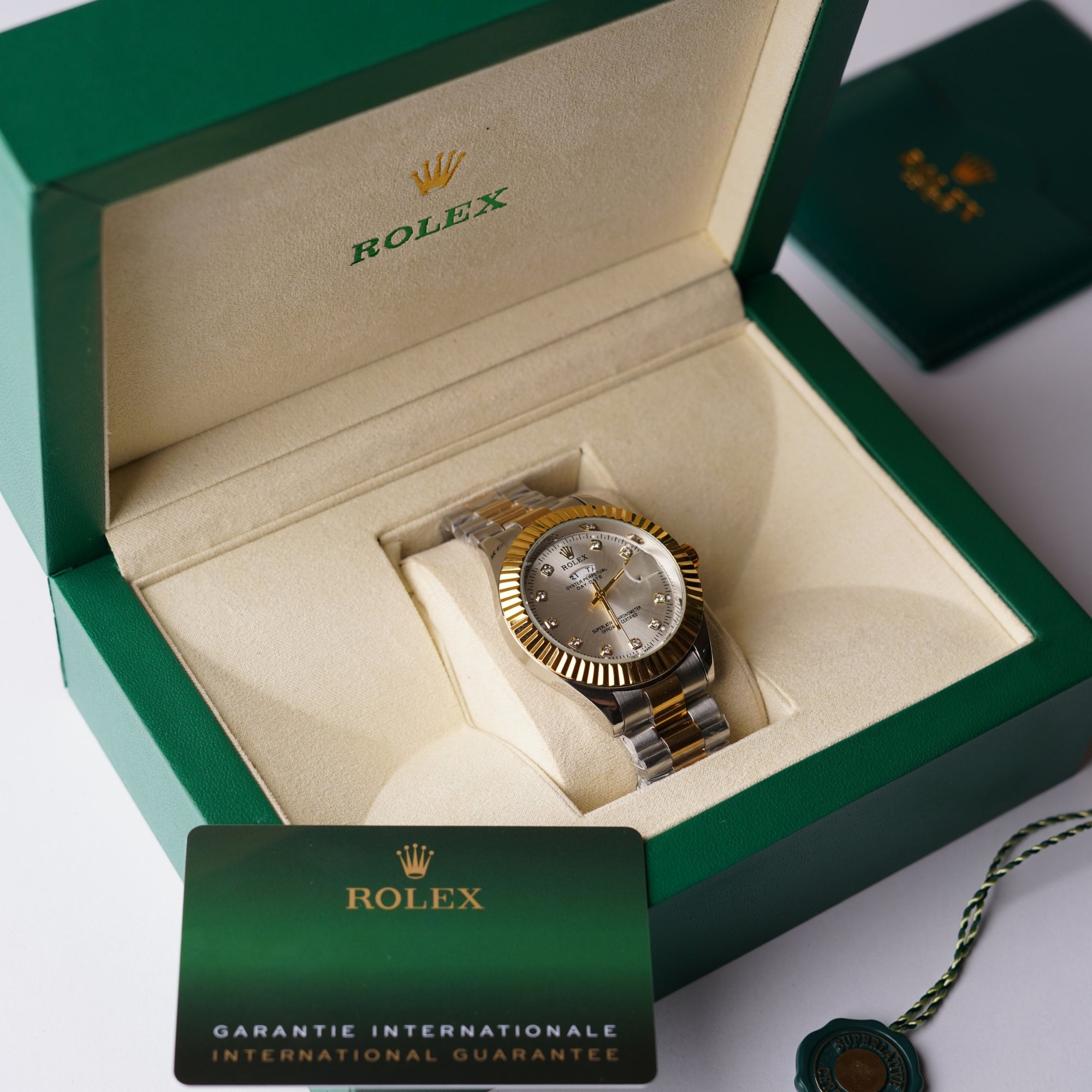 RLX Date and Day - Gold White Dial