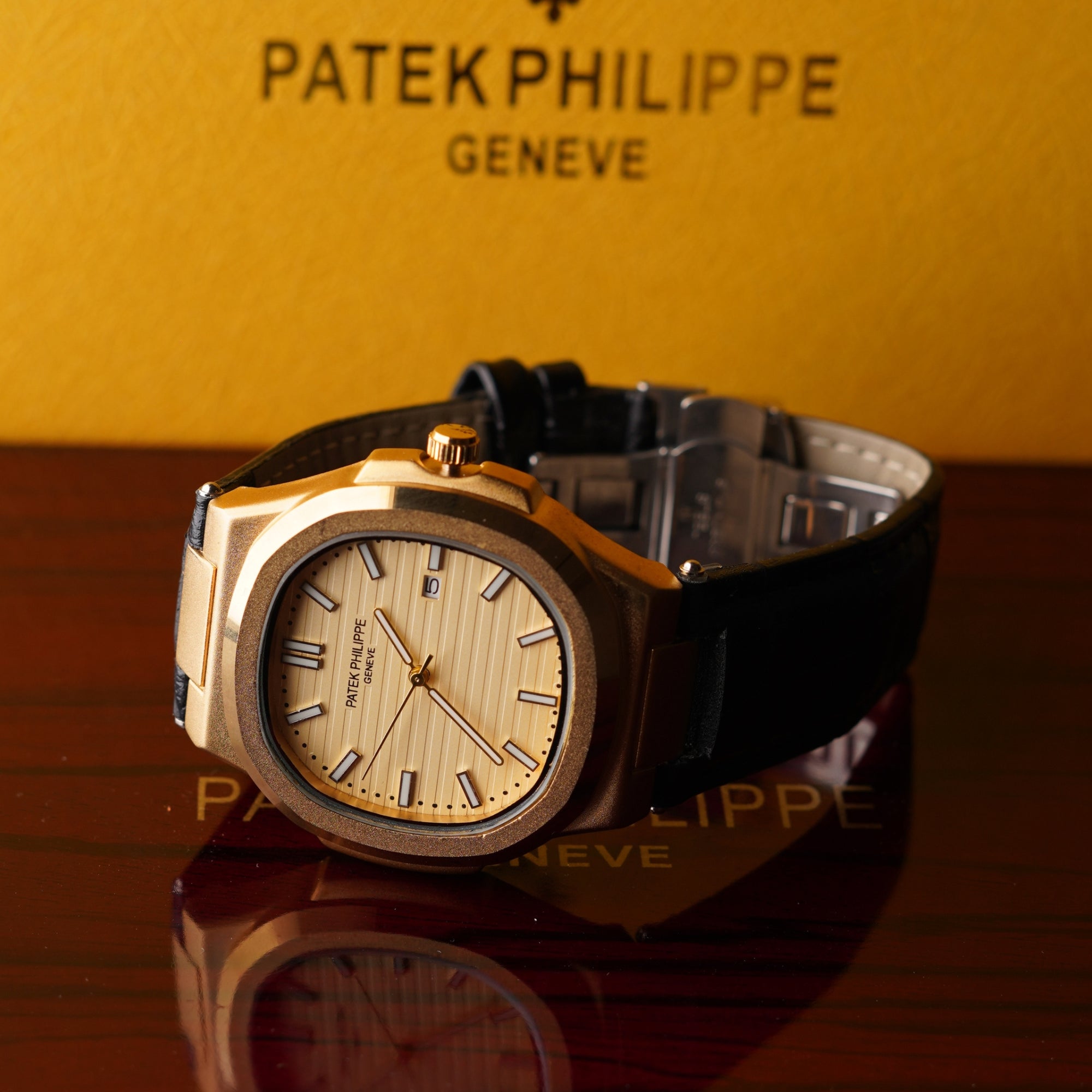 Patek Philipe Genve Strap – Rose Gold Dial