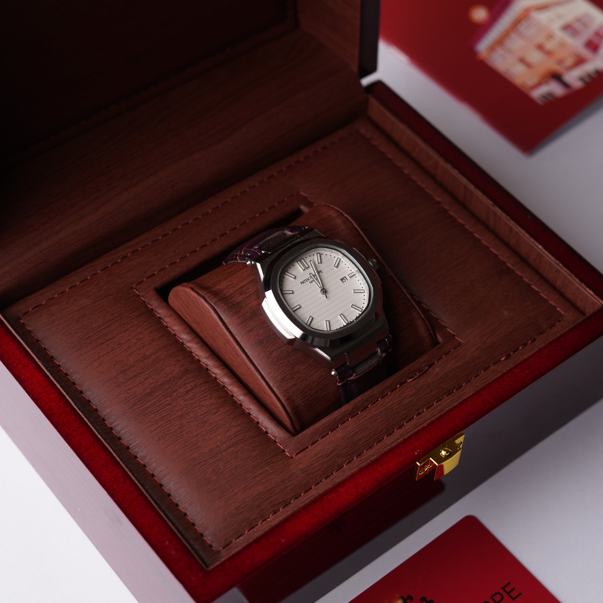 Patek Philipe Genve Strap – White Dial