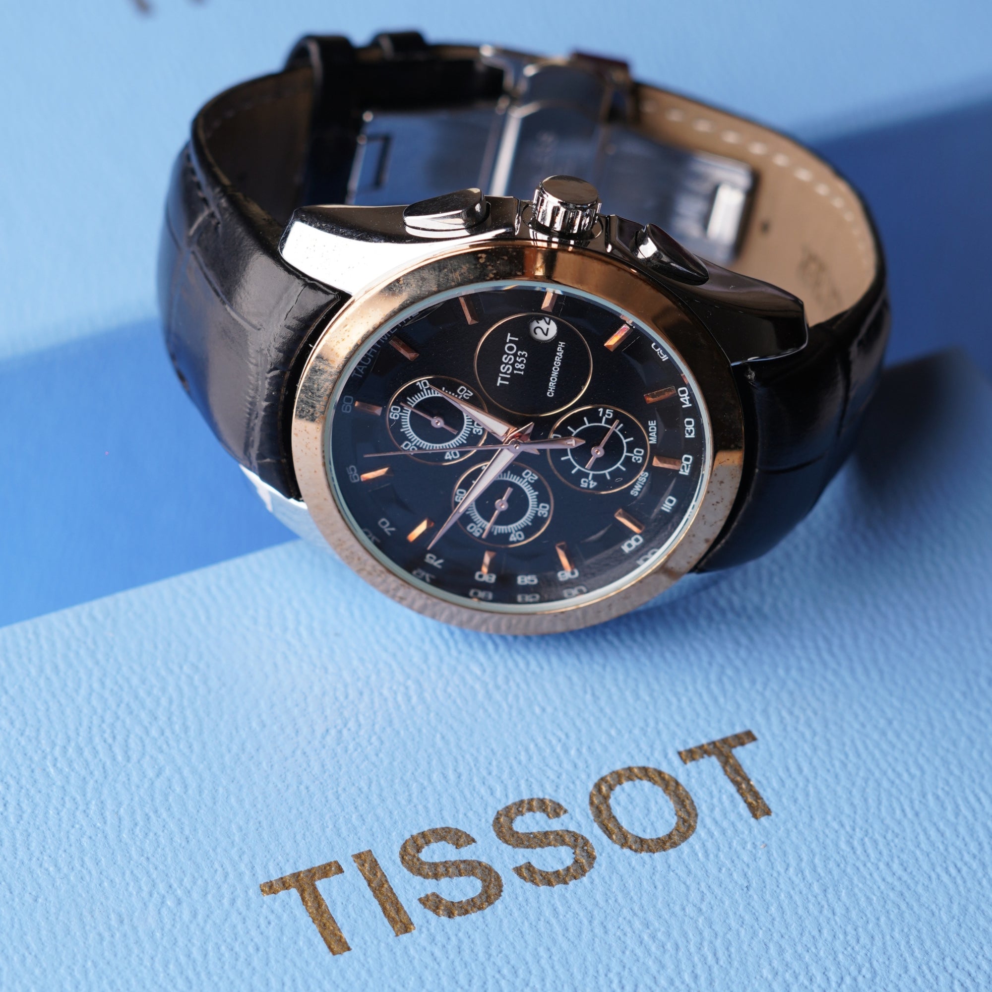 Tissot Powermatic Chronograph – Gold and Black Dial