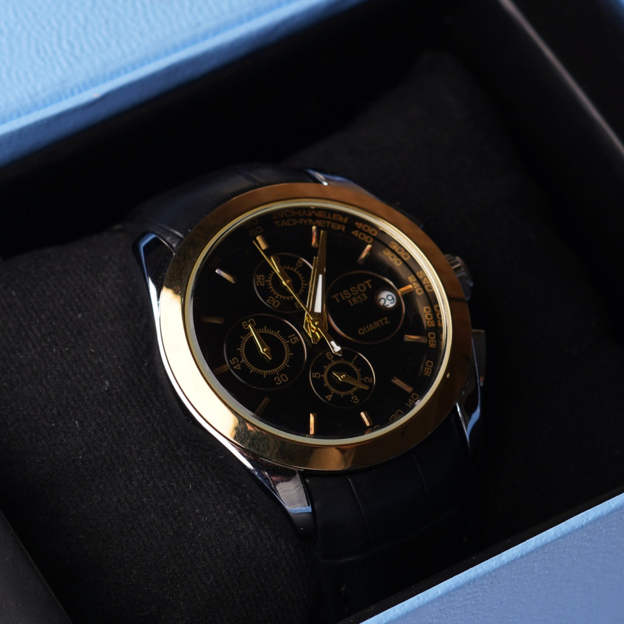 Tissot Powermatic Chronograph – Gold and Black Dial