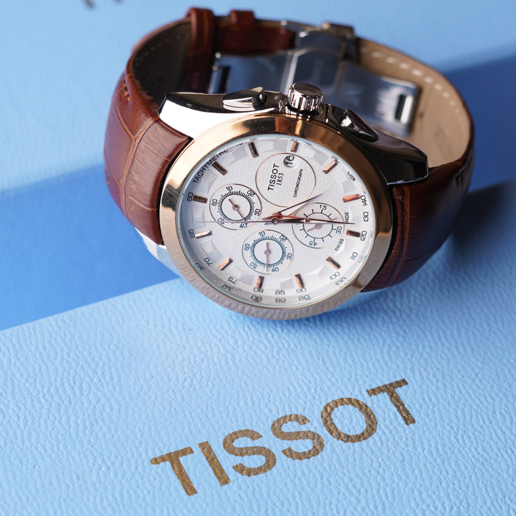 Tissot Powermatic Chronograph – Gold and White Dial