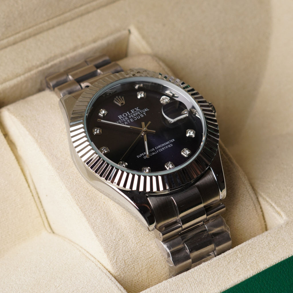 RLX Date Just Dark Blue Dial