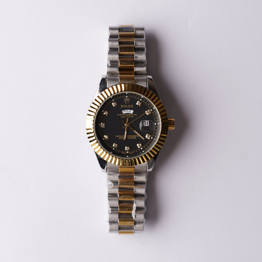 RLX Date and Day - Gold Black Dial