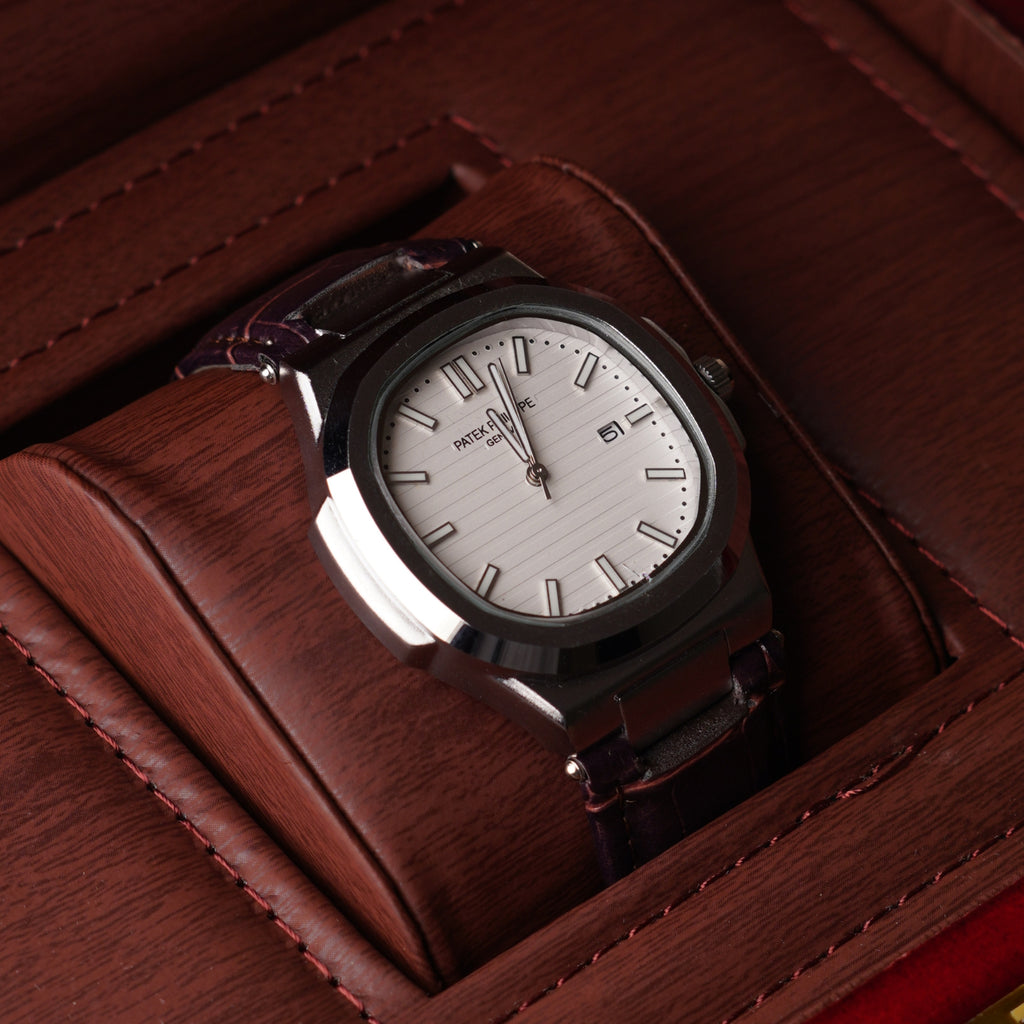 Patek Philipe Genve Strap – White Dial