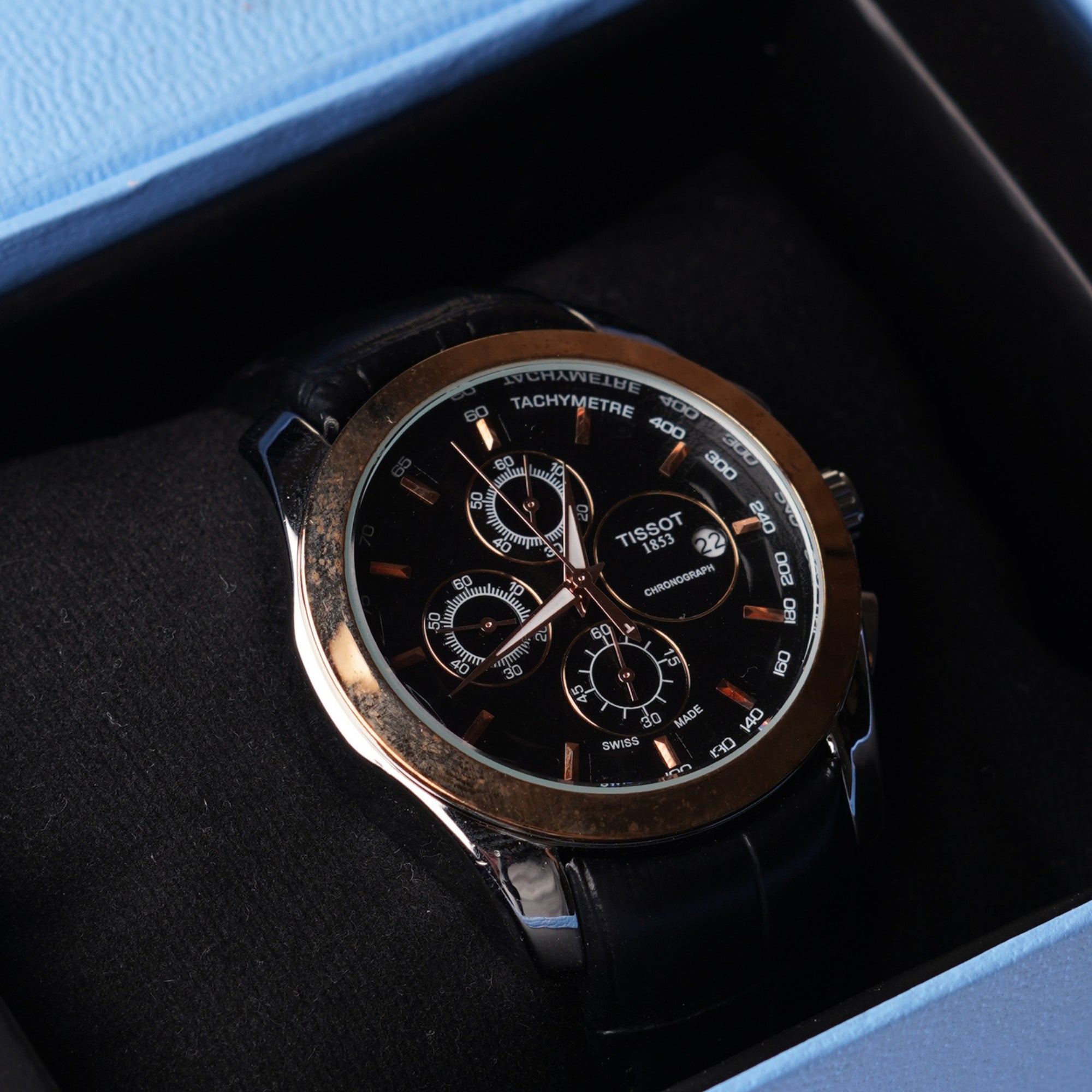 Tissot Powermatic Chronograph – Gold and Black Dial