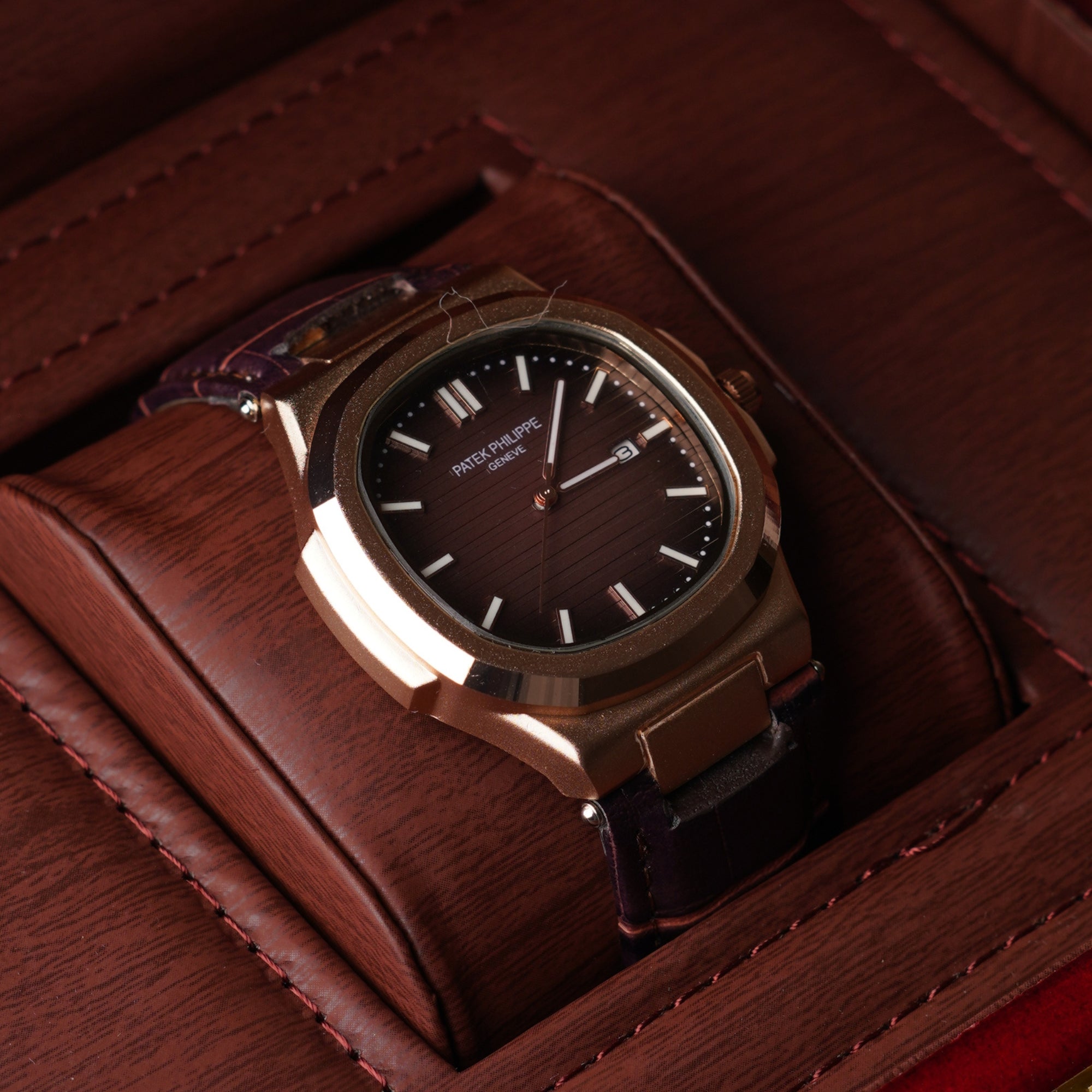 Patek Philipe Genve Strap – Brown Dial